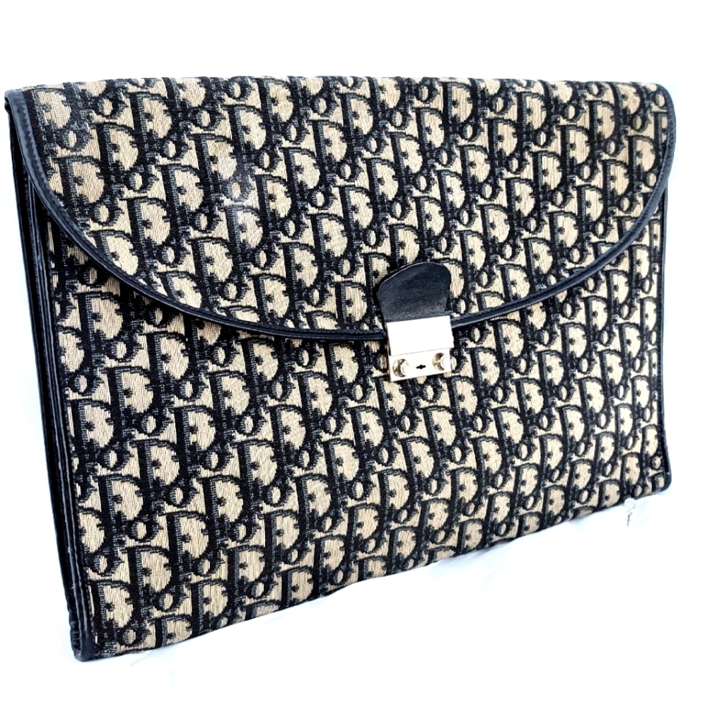 WEEKEND FLASH SALE!! 💯 Rare Dior Vintage 70s Oversized  Monogram Clutch